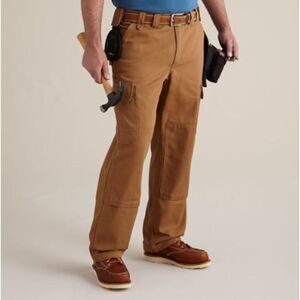 Duluth Trading Men's Ultimate Fire Hose Cargo Work Pants Tan Khaki 38x36 NEW NWT
